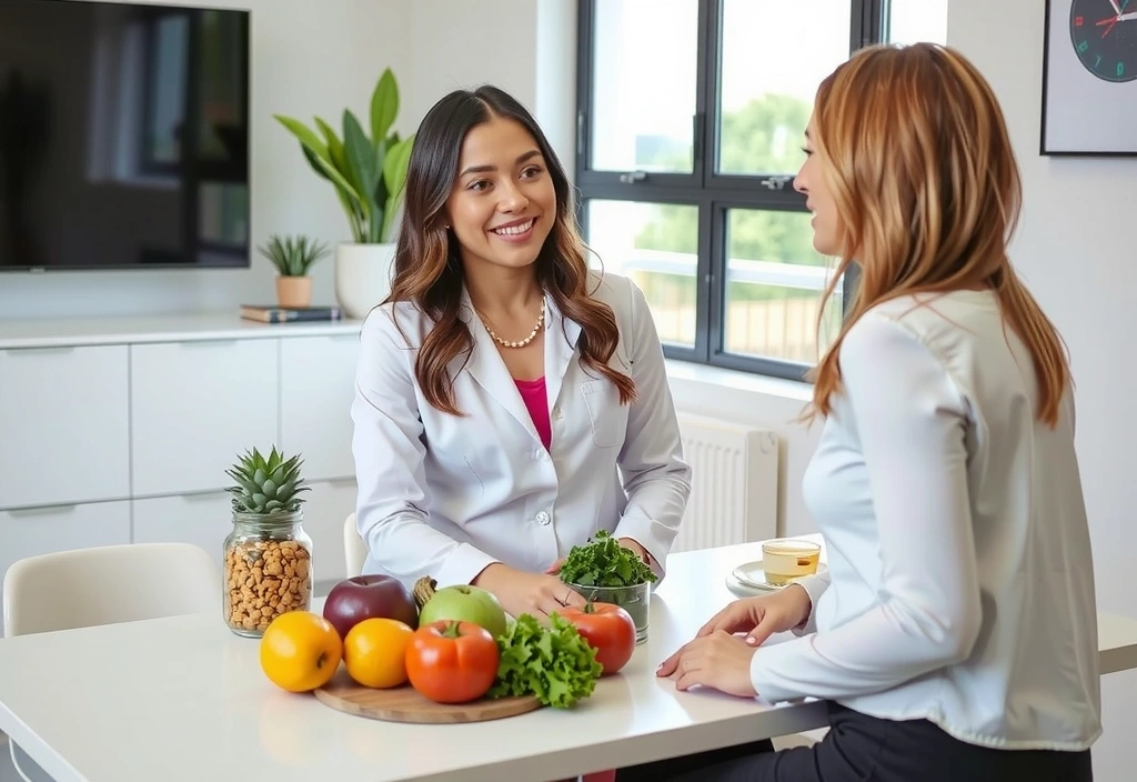 Ernährungsberaterin im Gespräch mit Klientin